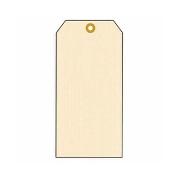 Accuform Blank Tag, 318 in Width, 614 in Height, 13 PT Cardstock, Manila, 316 in Hole TBB107P - main